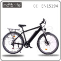 MOTORLIFE EN15194 2015 vente chaude intérieure lithium batterie amovible 36 V 26 &quot;électrique hybride vélo